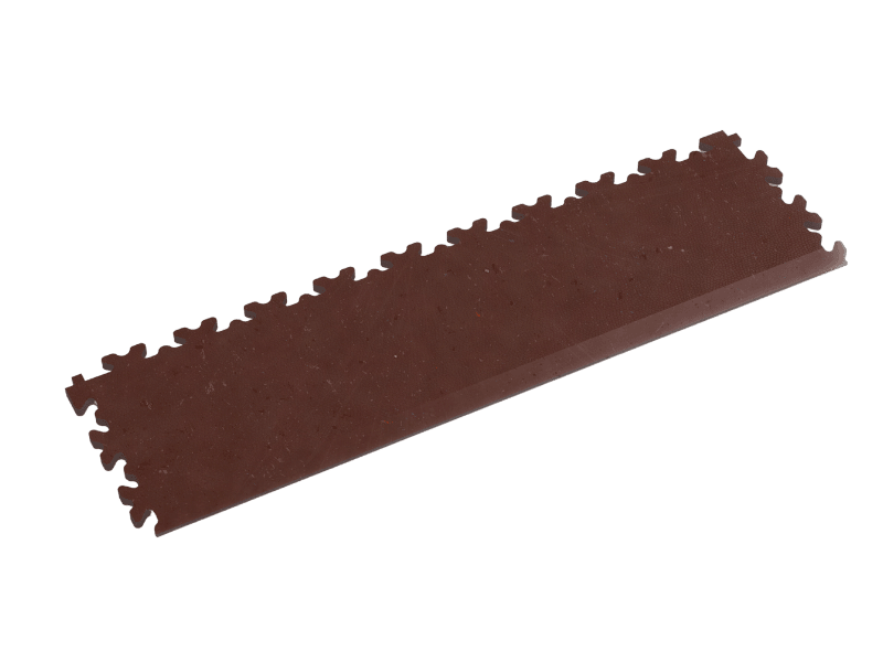 Rampe pour dalle PVC Clipsable Fortelock Industry Eco-recyclée - Marron - Finition Cuir - 7mm