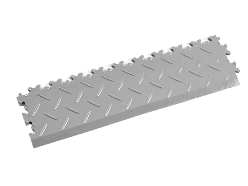 Rampe pour dalle PVC Clipsable Fortelock Industry - Gris - Finition Larmée - 7mm