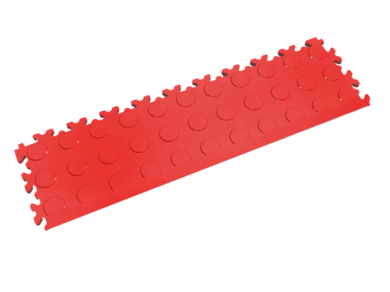 Rampe pour dalle PVC Fortelock Industry Ultra 10mm – Standard, Pastillée (2445), Rouge
